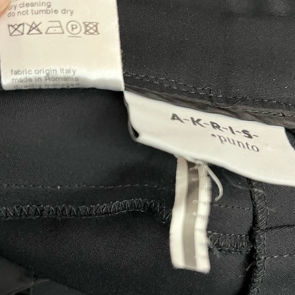 Akris Punto Pants Franca Techno Cotton Pants in Black High Rise Sz US 10 EUC - Picture 13 of 16